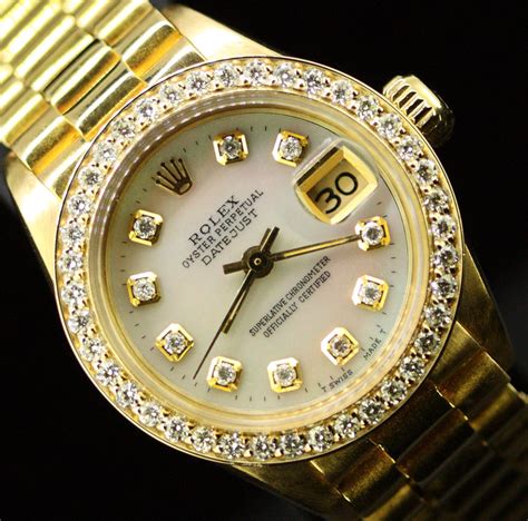 rolex women's gold watch|rolex lady datejust women.